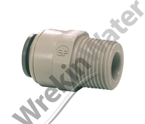 PI011222S  Straight Adaptor 1/4in NPTF Thread by 3/8in Push Fit  